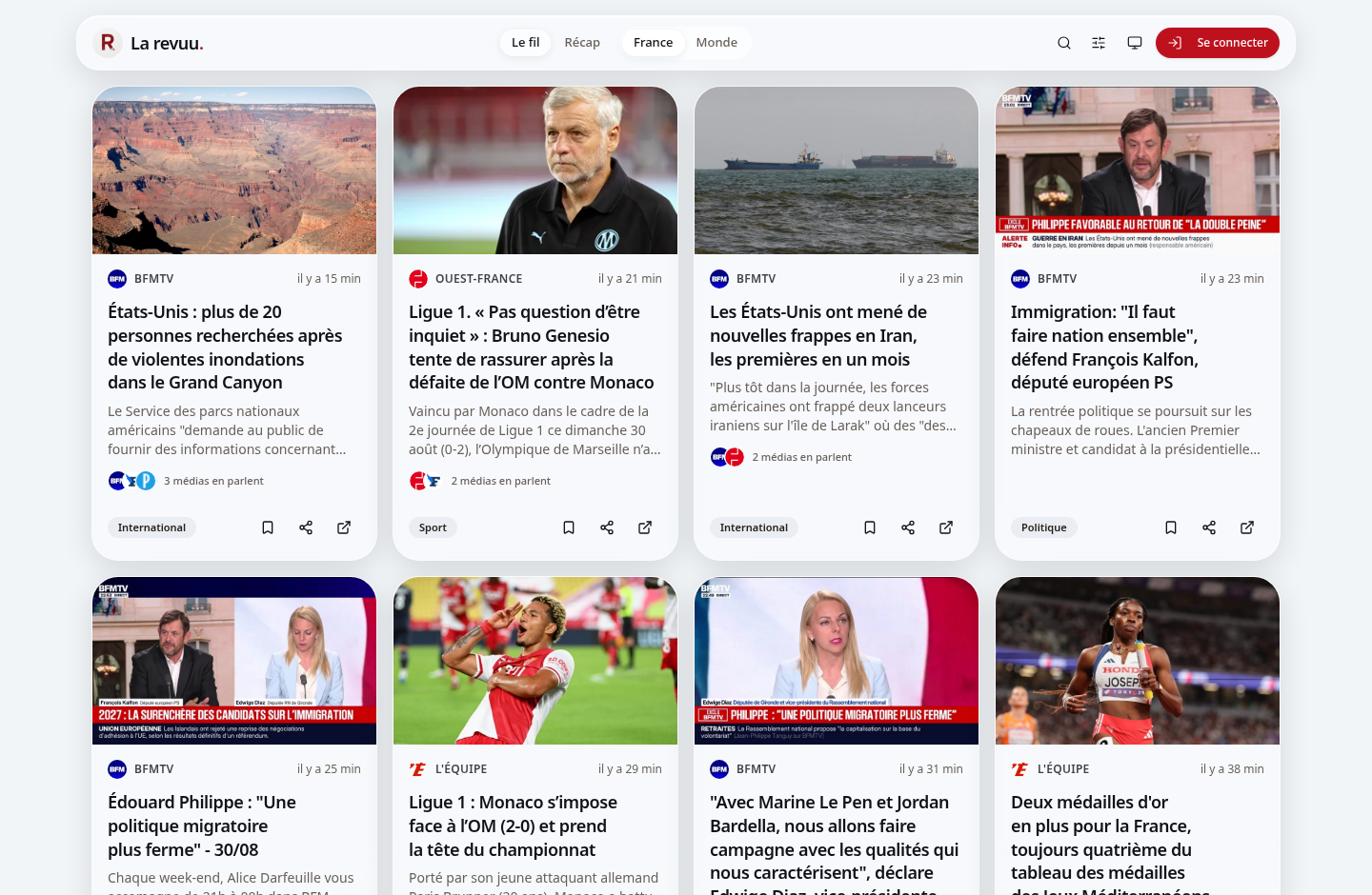 Aperçu du site La revuu.