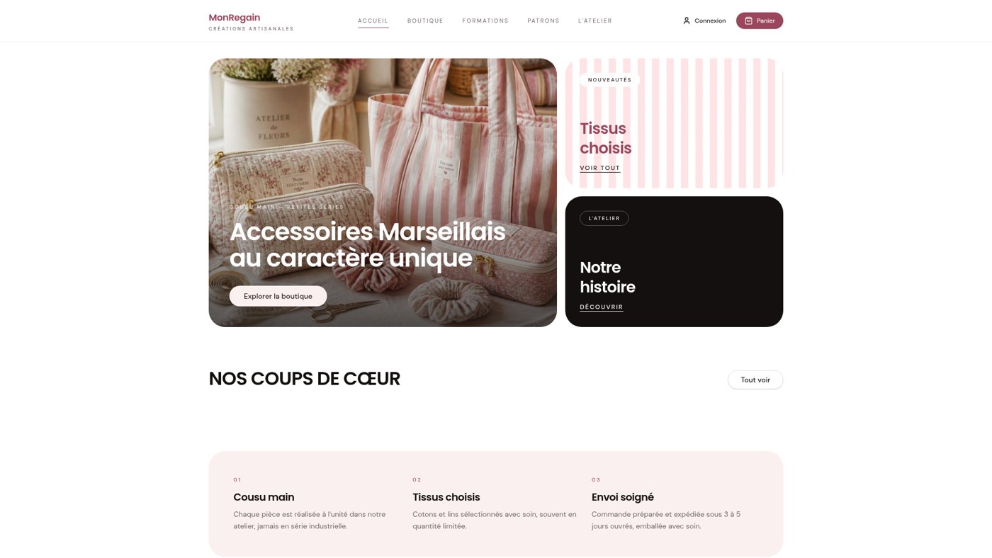 Aperçu du site Mon Regain